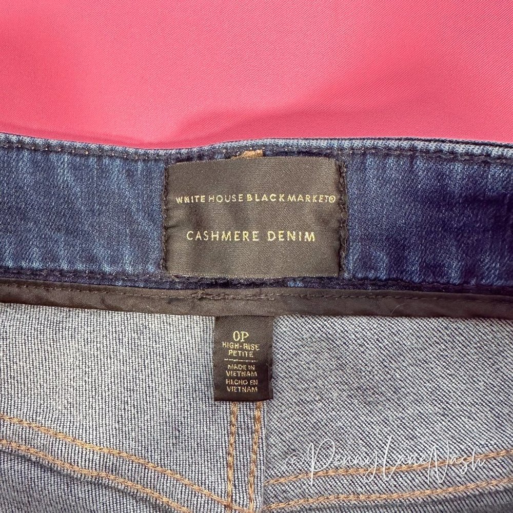 White House Black Market Petite High-Rise Cashmere Denim Skinny Jeans - Picture 7 of 11